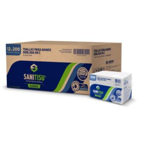 Toalla Interfoliada Sani Tisu Caja 12 Pack x 200 HS