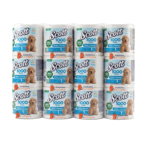 Papel Scott 1000 Hojas Simples - Fardo 24 unidades